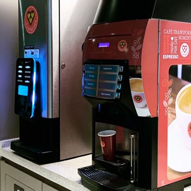 Vending Machine de Bebidas Quentes Locação Penha Circular - Vending Machine de Café Expresso Comodato